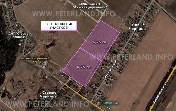 участок земли в 700 м от Киевского шоссе Р23