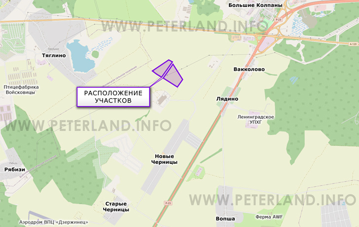 земельные участки в Гатчинском районе рядом с Новые Черницы