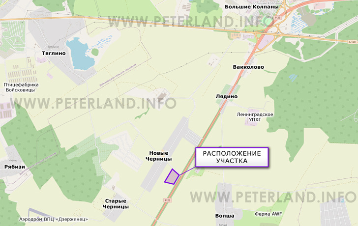 сельхозучасток в Гатчинском районе около Киевского шоссе