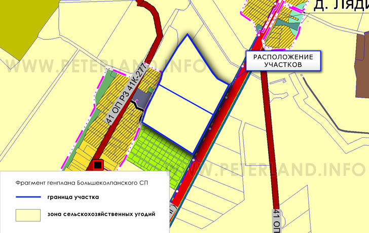 участок на Генплане Большеколпанского СП Гатчинский район