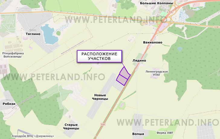 земельный участок в Гатчинском районе около Киевского шоссе