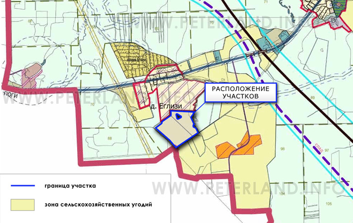 с/х участок на Генплане Тосненского района
