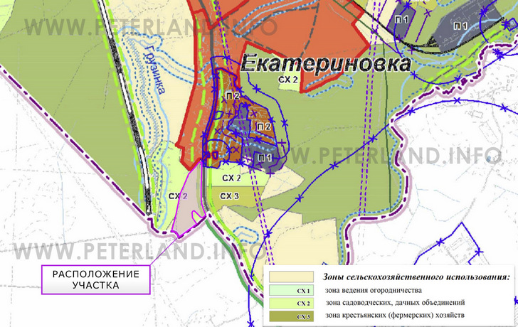 участок на ПЗЗ Куйвозовского СП Екатериновка