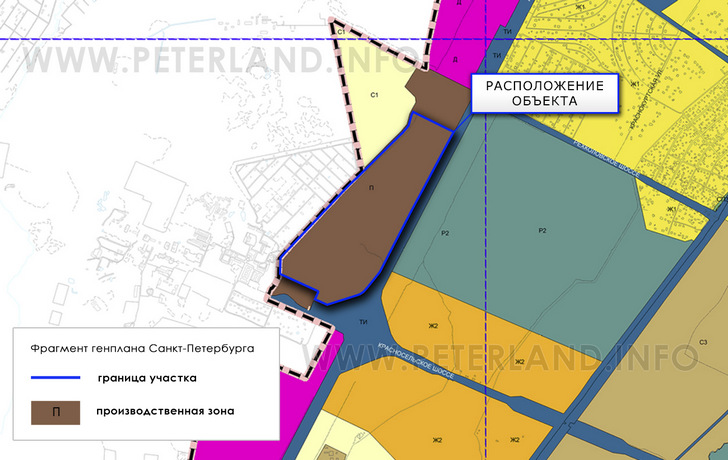 участки на Генплане СПб Пушкинский район