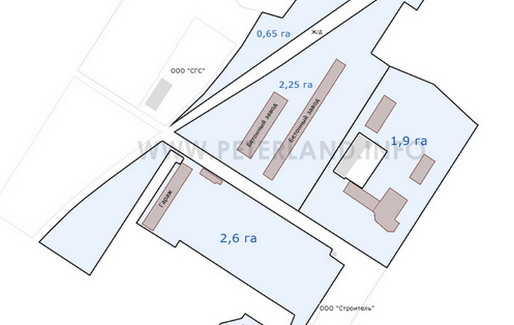 схема участка под производство в Киришах