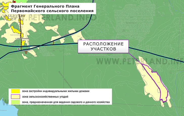 участок на генплане Краснознаменка Славино