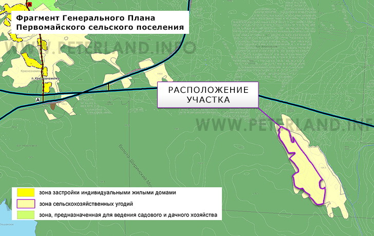 участок на генплане Краснознаменка Славино