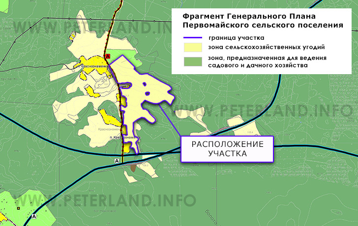 массив на генплане Краснознаменка Первомайское СП