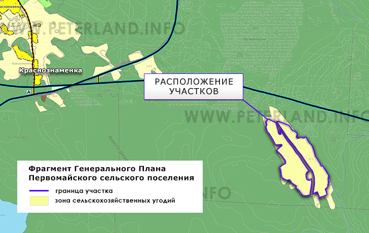 участок на генплане Краснознаменка Первомайское СП