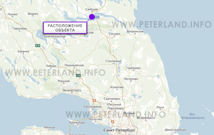 земельный участок под базу отдыха в Лосево на карте