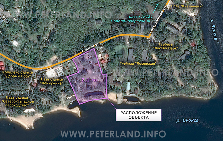 продажа участка в Лосево на берегу Вуоксы около Лосевских порогов