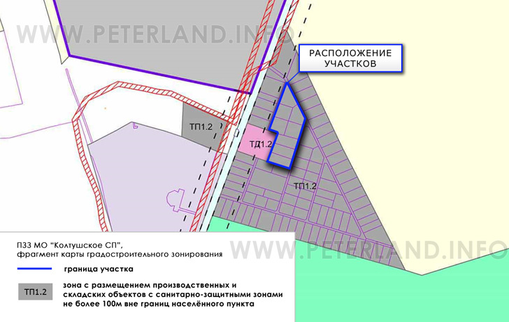 участок на ПЗЗ Всеволожского района Колтушское СП