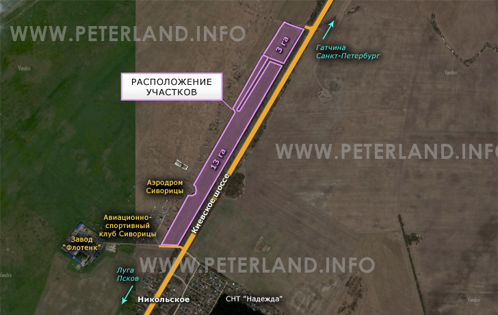 продажа земли около Киевского шоссе Никольское