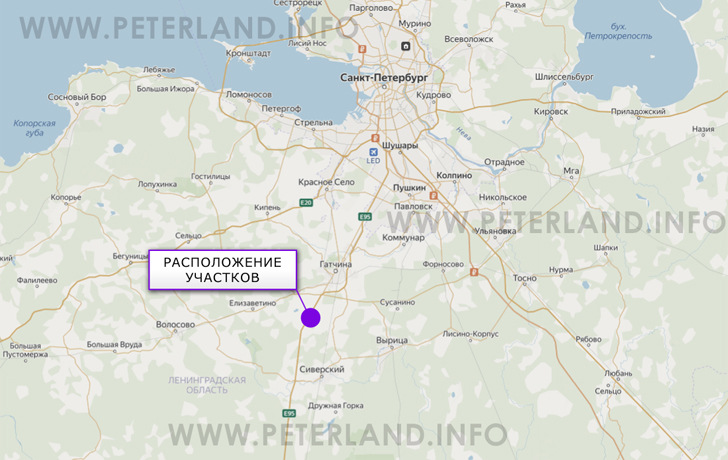 сх земля на Киевском шоссе в Гатчинском районе на карте