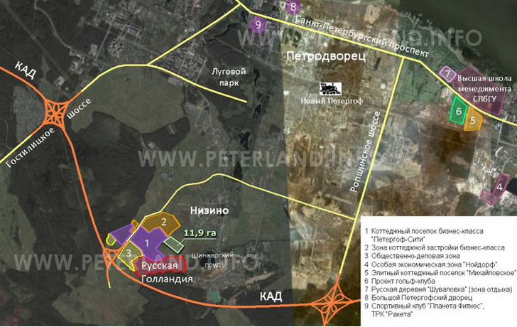 расположение продаваемой земли в Низино