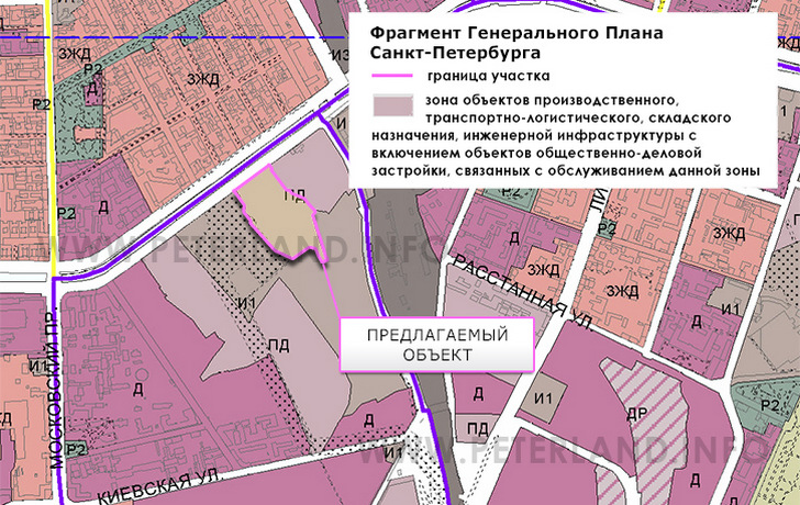 участок на Генплане СПб наб.Обводного канала