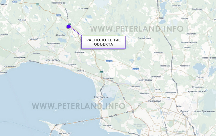 промышленный участок около развязки Огоньки на карте