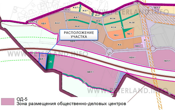 участок на карте градзонирования Парголово