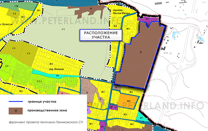 участок на Генплане Пениковское СП
