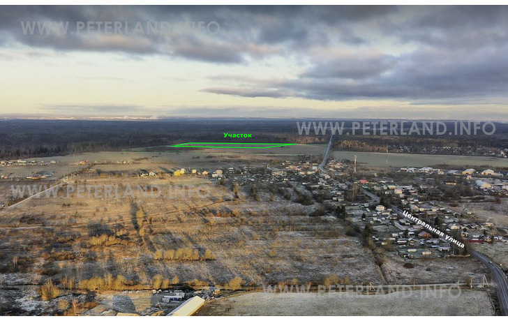 вид сверху на участок в Поги