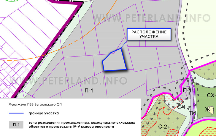 участок на ПЗЗ Бугровское СП