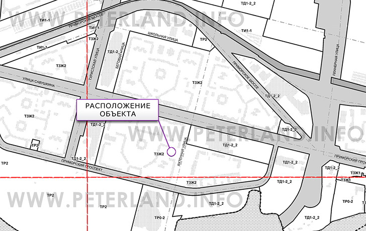 земельный участок на ПЗЗ Приморского района СПб