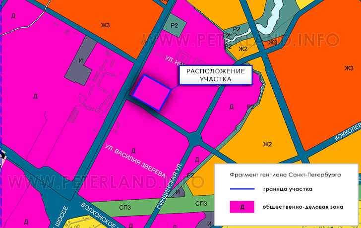 участок на Генплане СПб Пушкинский район