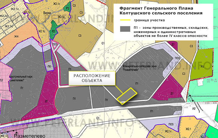 участок на Генплане Разметелево