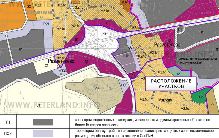 участок на Генплане Разметелево