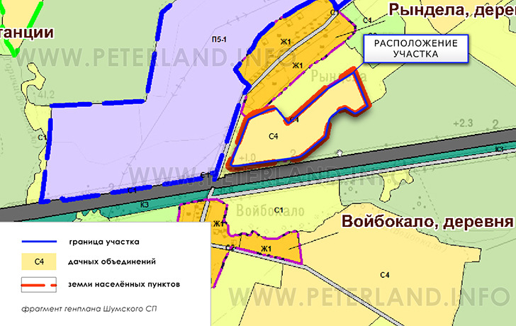 участок на Генплане Шумского СП