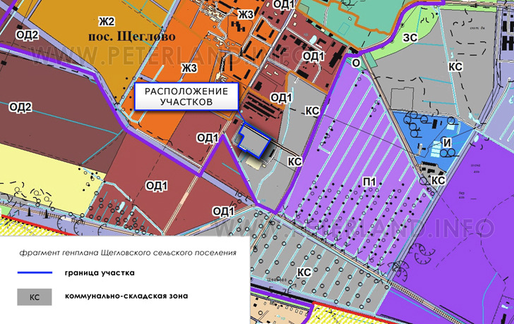 участки на Генплане Щегловского СП