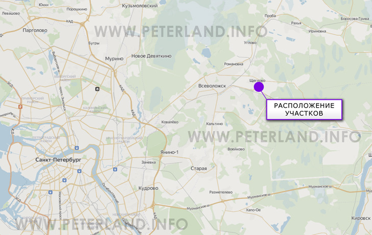 промышленные участки в Щеглово на карте