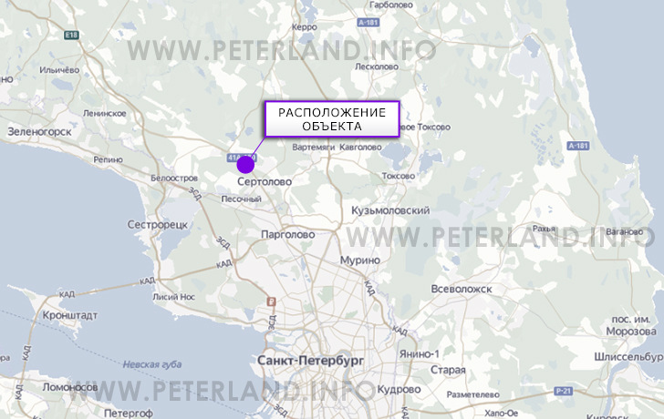 производственный комплекс и участок в Сертолово на карте