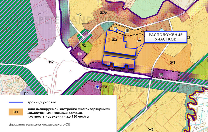участки на Генплане Агалатовского СП