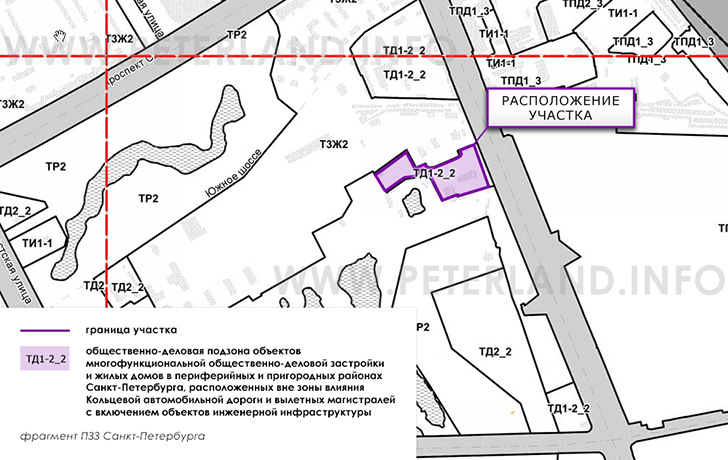участок на ПЗЗ Фрунзенский район СПб