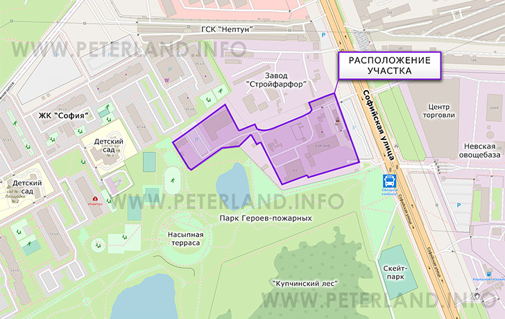 участок под многоэтажное строительство ЖК Фрунзенский район СПб