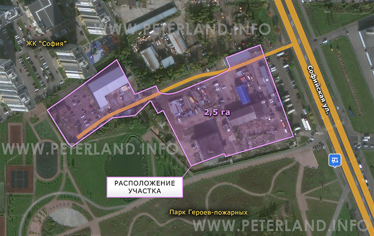 участка для строительства жилого комплекса на Софийской