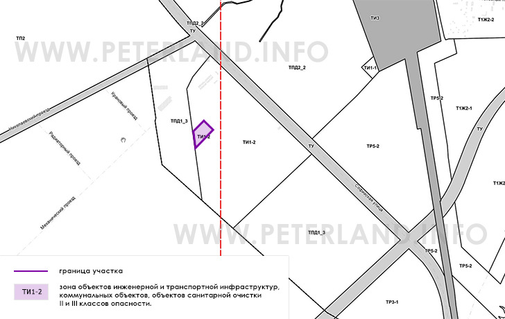 участок на ПЗЗ Колпинского р-на Софийская