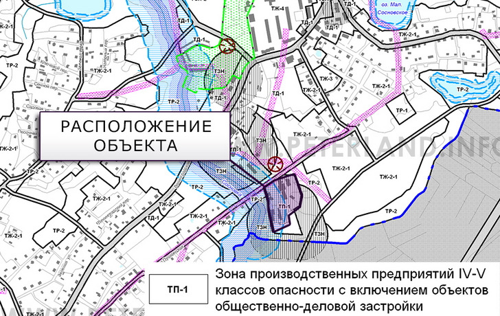 земля промышленности на ПЗЗ Сосново