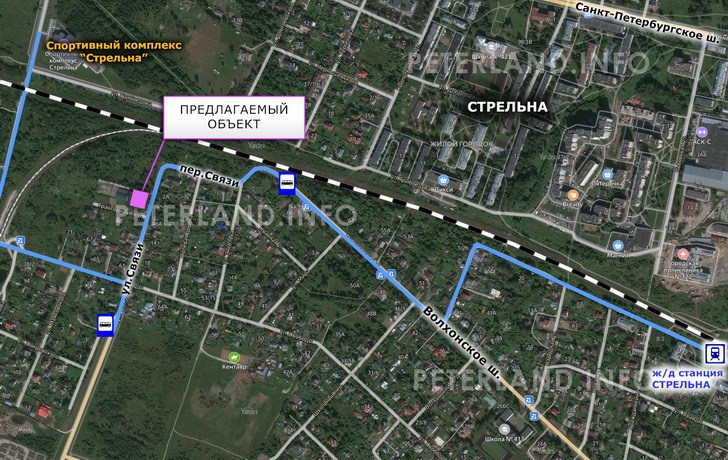 продажа здания и земли в Стрельне