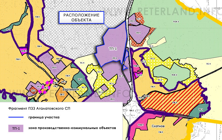 участки на ПЗЗ Агалатовского СП