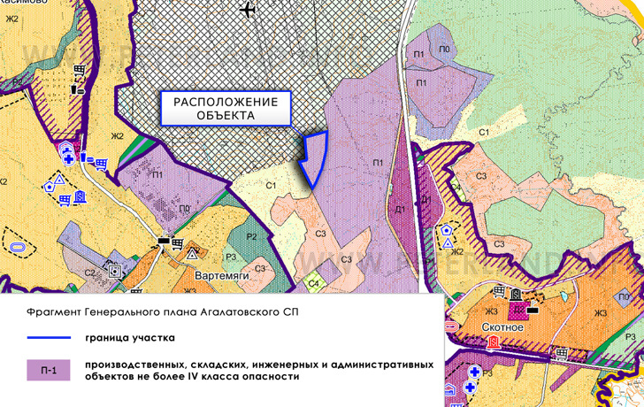 участки на Генплане Агалатовского СП