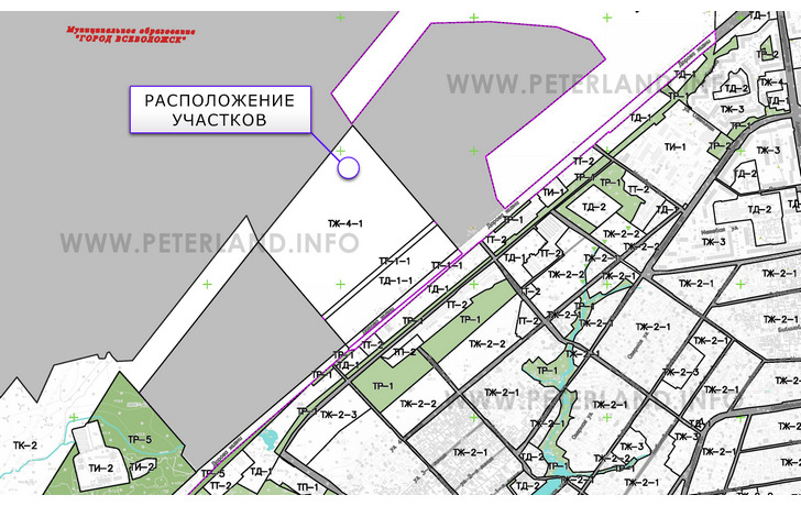 земельные участки на ПЗЗ Всеволожска