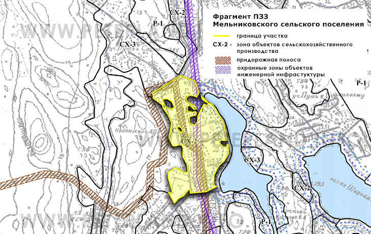 участок на ПЗЗ Мельниковское СП