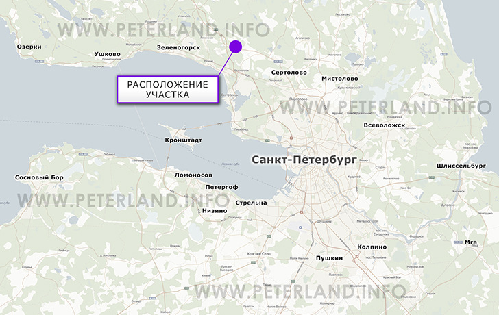 земельный участок на 41 км Выборгского шоссе на карте