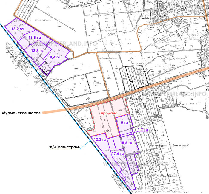 продажа земли Разметелево Мурманское шоссе