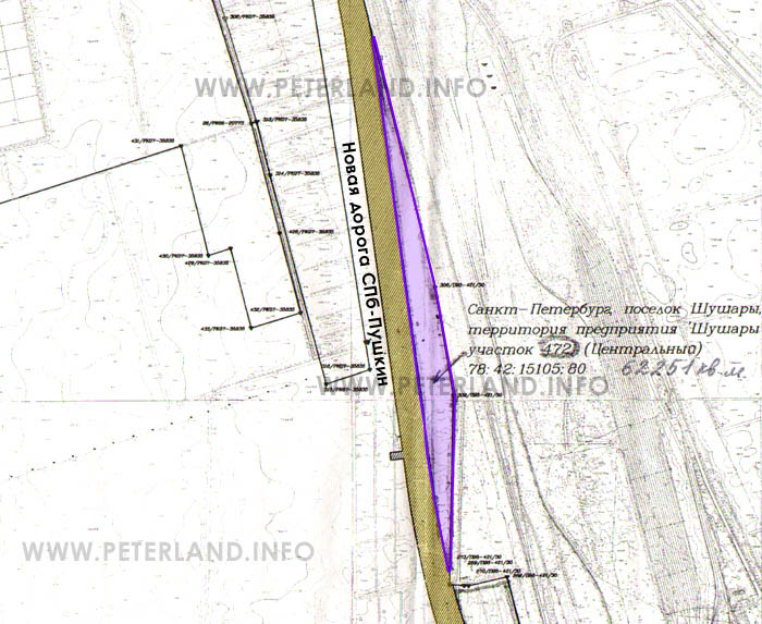 шушары участок вдоль трассы